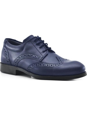 Xo Kids Rakerplus Titan Lacivert Mat Bağcıklı Erkek Genç Okul Ayakkabı