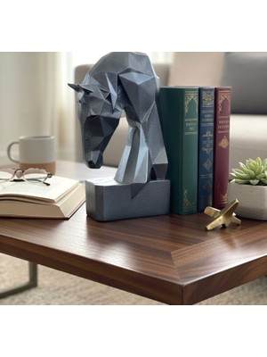 Mirsa Global Dekoratif Kitap Tutucu Kübit At Figürlü Biblo