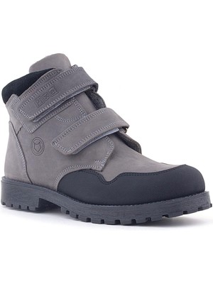 Rakerplus Pixel Hakiki Deri Gri Cırtlı Erkek Çocuk Bot