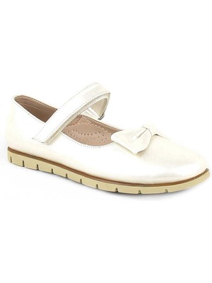 Xo Kids Rakerplus Ekru Rugan Fiyonklu Cırtlı Kız Çocuk Babet