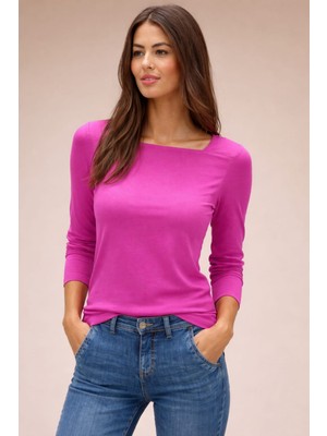 Boutique Moonlight Kare Yaka Uzun Kollu Basic Bluz