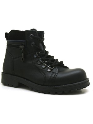 Rakerplus Hakiki Deri Fermuarlı Kışlık Çocuk Bot