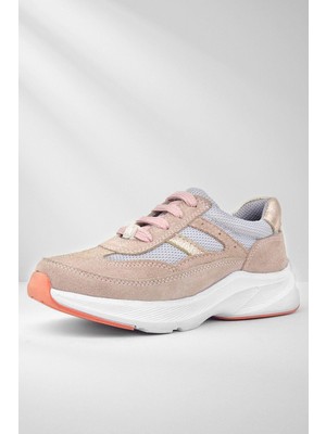 Rakerplus Hakiki Deri Anatomik Pudra Bağcıklı Hafif Çocuk Spor Ayakkabı