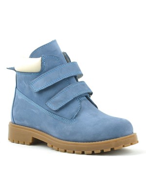 Rakerplus Neson Hakiki Deri Mavi Cırtlı Çocuk Bot