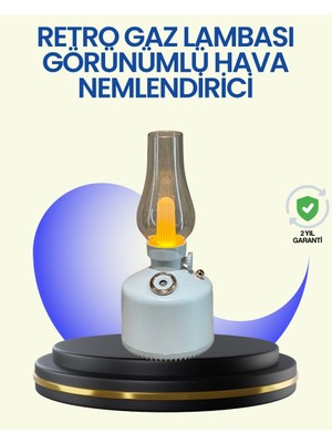 Zero Land Storozde 280 ml Tanklı Retro Gaz Lambası Difüzör USB Şarjlı Hava Nemlendirici