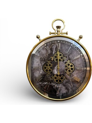 Mars Concept 45 cm Dokunmatik Işıklı Çarklı Duvar Saati | 3 Kademeli Led, Hareketli Mekanizmalı Dekoratif Duvar Saati