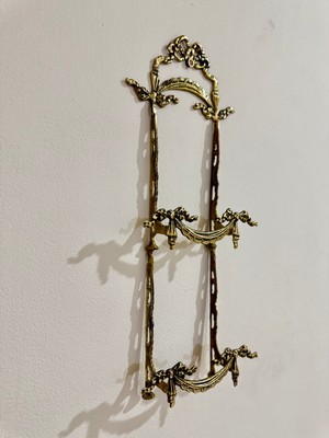 Normadia 2 Katlı Pirinç Dekoratif Tabaklık 47X19CM, Şık ve Kullanışlı Tasarım