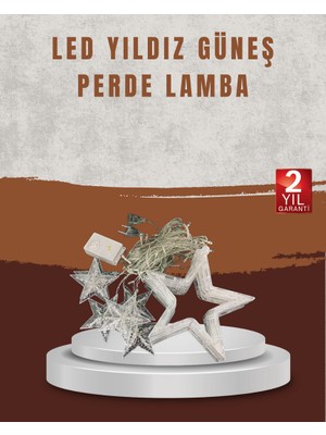 Zero Land Storozde Yıldız Desenli Perde Tipi Peri LED 3x3 Metre Aydınlatma