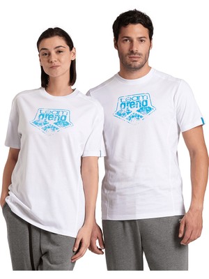Arena Logo Cotton Unisex Beyaz Günlük Stil T-Shirt 005336101