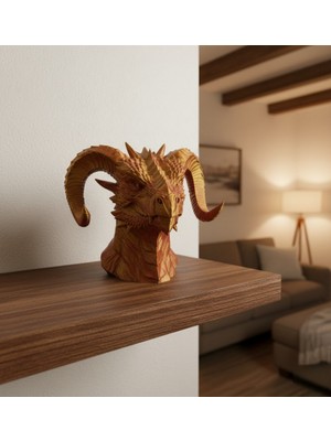 Zero Land Storozde Altın Kırmızı Ejderha Figürü