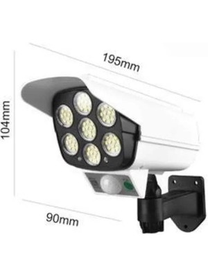 Femina Trendy Solar Lamba Kamera Görünümlü Duvar Lambası Dönebilen Bahçe Aydınlatması