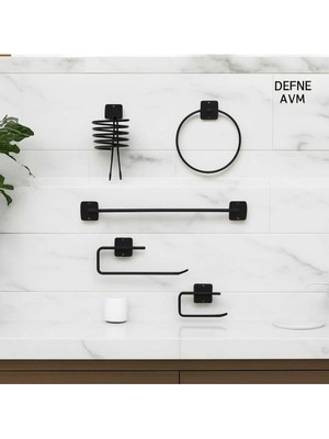 Normadia 5'li Banyo Düzenleyici Seti, Saç Kurutma Makinesi ve Havlu Askısı