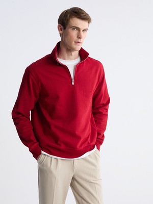 Lc Waikiki Yeni Sezon Fermuarlı Dik Yaka Erkek Kalın Sweatshirt