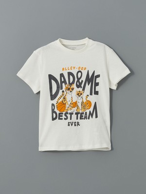 Lc Waikiki Yeni Sezon Bisiklet Yaka Baskılı Penye Erkek Çocuk Tişört