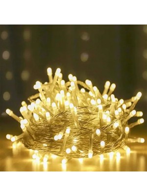 Najmaddin 10M 100 LED Damla Uçlu Beyaz Işık Şeffaf Kablo