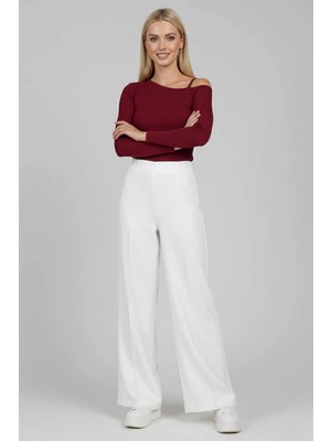 Kaia Life Tek Omuz Ipli Bluz Bordo