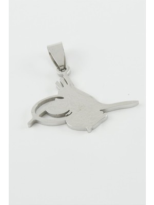 Zenvia Tuğra Çelik Kolye Ucu 2,8 cm ZNVBJTR-23577