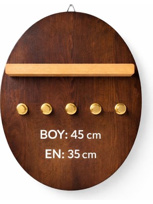 Çok Amaçlı Dekoratif Duvar Askılığı %100 Gürgen