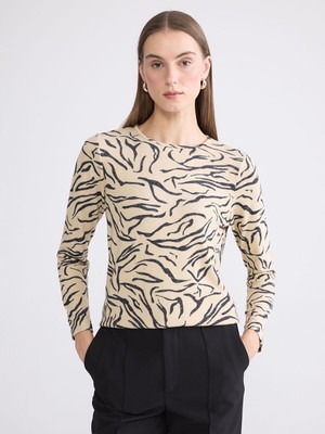 Lc Waikiki Yeni Sezon Bisiklet Yaka Desenli Bluz