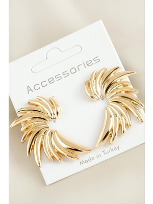 Zenvia Kanat Yeni Sezon Metal Küpe ZNVBJTR-23577