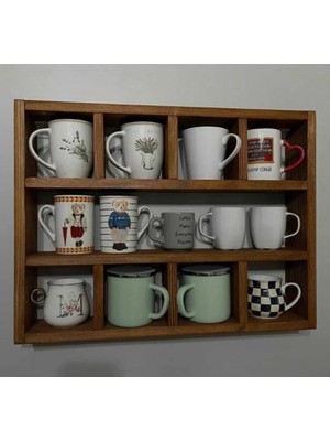 CopperWood Ahşap Bardaklık Kupa Rafı 54*41 cm
