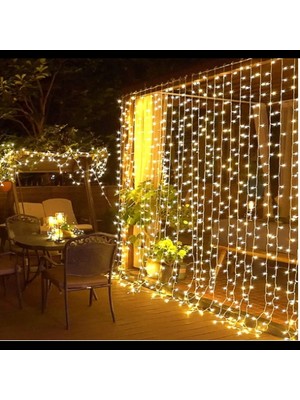 Herşeytrend Perde LED  Sarı Işık 3 x 3