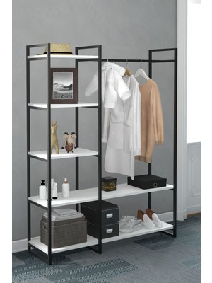 Normadia Şeffaf Metal Aksamlı Nilamu Elbise Dolabı, Organizer ve Askılıklı