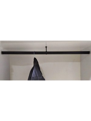 Normadia Oval 150CM Alüminyum Elbise Askı Borusu ve Aparatları Seti