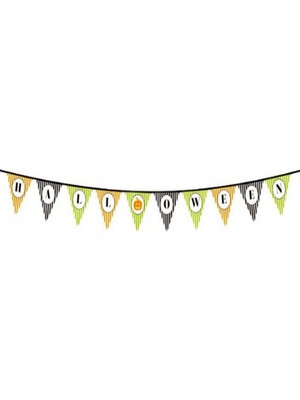 Kaia Life Cadılar Bayramı Kabak Temalı Halloween Yazılı Banner Süs Flama 3 Metre