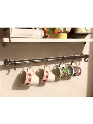 Normadia 80 cm Krom Mutfak ve Banyo Fincan Kupa Askılığı