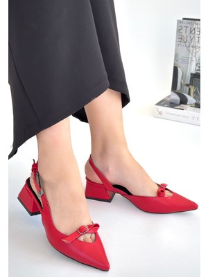 Tp Rewat Kırmızı Cilt Topuklu Ayakkabı - Lisinya