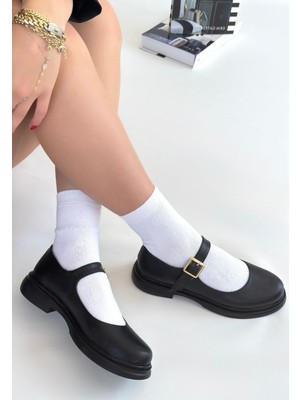 Tp Yokox Siyah Cilt Oxford Ayakkabı - Lisinya