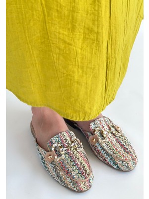 Tp Yenda Renkli Dokumalı Terlik - Lisinya