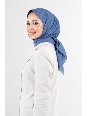 Harem Scarf Viskon Eşarp - Gold Derin - Koyu Indigo