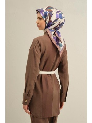 İpekevi Armine İpek Eşarp 2025 Yaz - 9312-81 Taş Twill