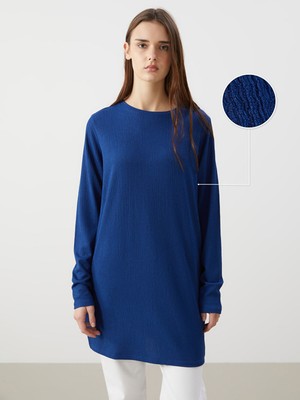 Lc Waikiki Yeni Sezon Bisiklet Yaka Dokulu Kadın Tunik