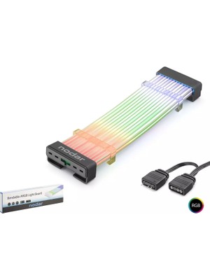 Nodar ND2801 Silikon Işıklı Bükülebilir Argb Light Board 24 Pin - Siyah