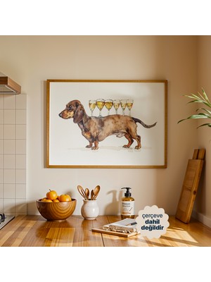 Persona Istanbul "the Party Trick" - Suluboya Sosis Köpek ve Denge Posteri (Çerçevesiz)