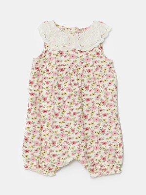 Lc Waikiki Yeni Sezon Bisiklet Taka Çiçekli Kız Bebek Tulum