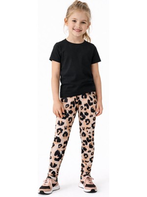 Baglan Kız Çocuk Fitilli Tayt Leopar BGL-ST05205