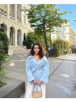 Libreprive Bağlamalı Şık Tasarım Salaş Gömlek