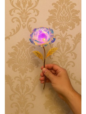 Seymen Bıçakçılık Kristal Gül – Işıklı Dekoratif Cam Gül Hediyesi | Özel Gün Hediyelik Rose Flower