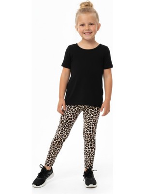 Baglan Kız Çocuk Fitilli Tayt Leopar BGL-ST05205