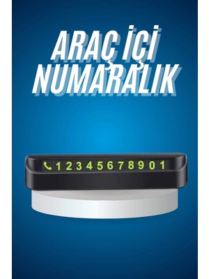 Tp Buğz Araç Içi Numaratör Numaralık Oto Cam Kartı Fosforlu Numaratör