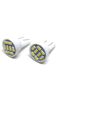 Calperia T10 LED Park Ampulu 8 Ledli Beyaz 2'li