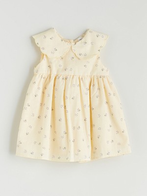 Lc Waikiki Yeni Sezon Bebe Yaka Çiçekli Kız Bebek Elbise