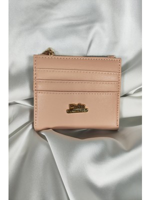Belirtilmemiş Armalı Pudra - Pembe Kadın Cüzdanı Çıtçıtlı Kapaklı, Içten Fermuarlı, Kartlık Bölmeli