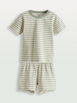 Lc Waikiki Yeni Sezon Çizgili Erkek Bebek Şortlu Pijama Takım