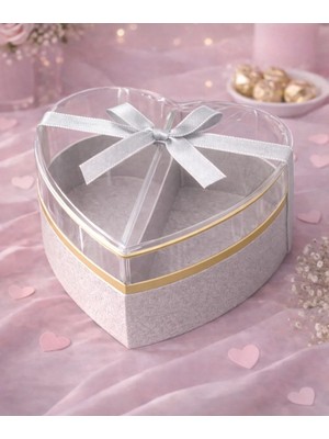 TeknoBeyza Sevgililer Gününe Özel Lüks Iki Bölmeli Kalpli Hediye Kutusu