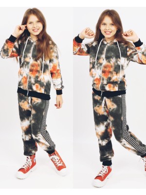 Garson Boy Kapşonlu Batik Kız Çocuk Eşofman Takımı Tuhfetower